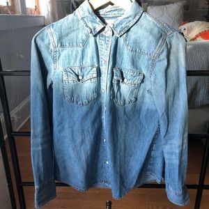 J. Crew denim buttondown top